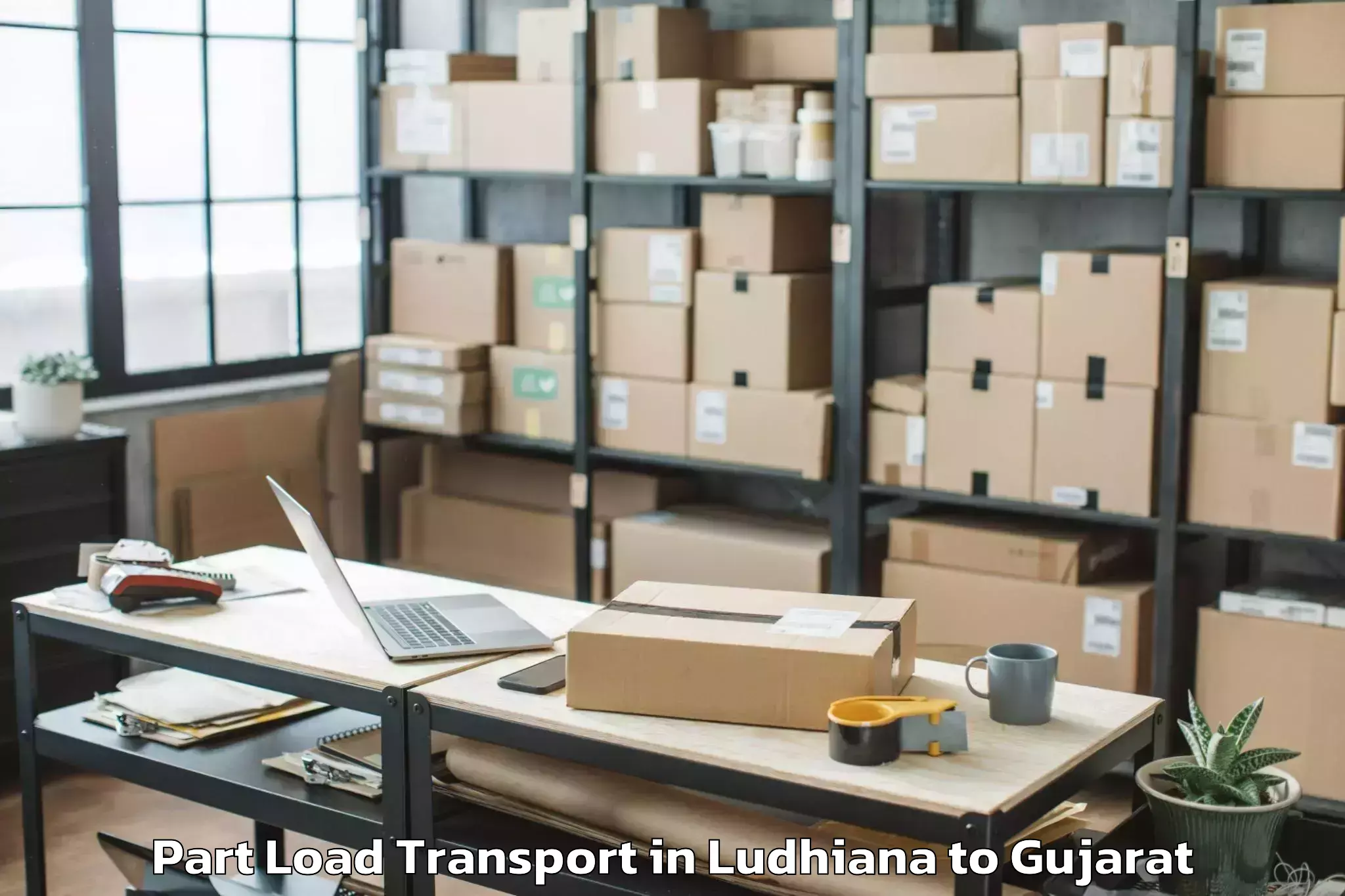 Top Ludhiana to Ankleshwar Part Load Transport Available